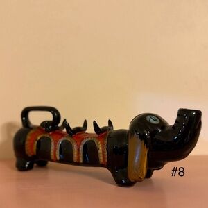 Vintage 1950s Ceramic Dachshund Sake Decanter